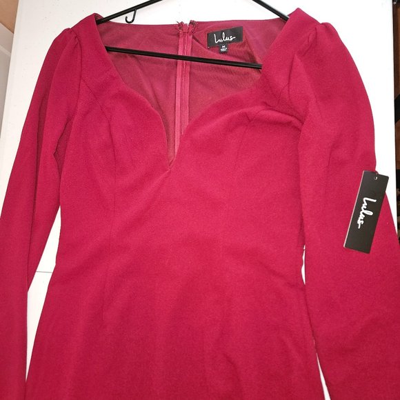 Lulus wine red stretchy bodycon dress, size medium, new with tags - Picture 1 of 8